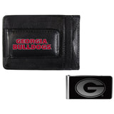 Georgia Bulldogs Leather Cash & Cardholder & Black Money Clip - Georgia Bulldogs