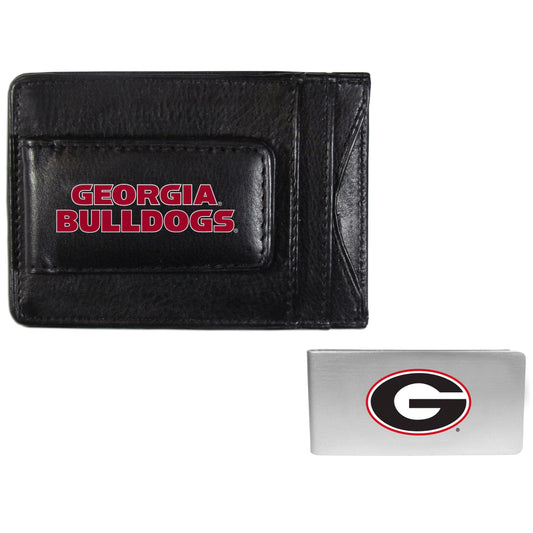 Georgia Bulldogs Leather Cash & Cardholder & Money Clip - Georgia Bulldogs