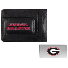 Georgia Bulldogs Leather Cash & Cardholder & Money Clip - Georgia Bulldogs