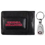 Georgia Bulldogs Leather Cash & Cardholder & Steel Key Chain - Georgia Bulldogs