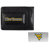 W. Virginia Mountaineers Leather Cash & Cardholder & Money Clip - W. Virginia Mountaineers