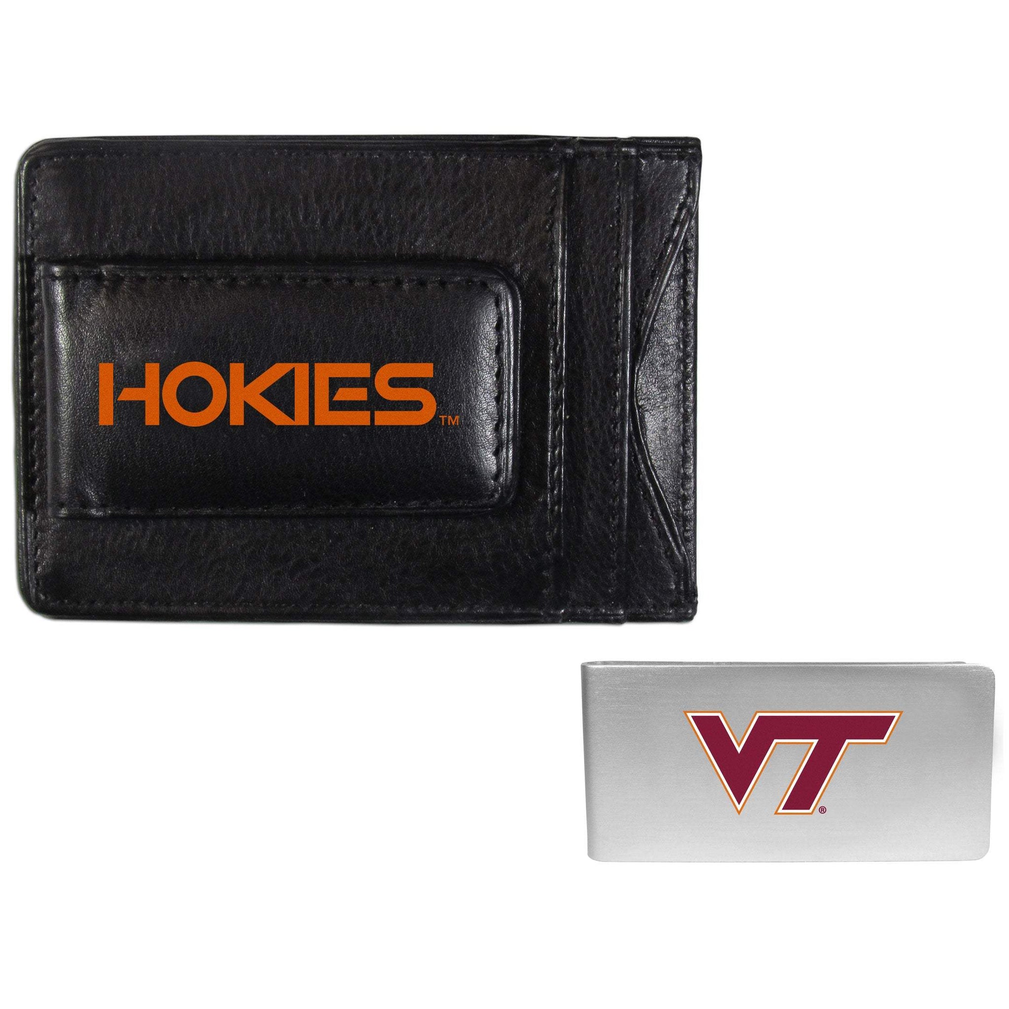 Virginia Tech Hokies Leather Cash & Cardholder & Money Clip - Virginia Tech Hokies - Flyclothing LLC