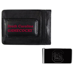 S. Carolina Gamecocks Leather Cash & Cardholder & Black Money Clip - S. Carolina Gamecocks