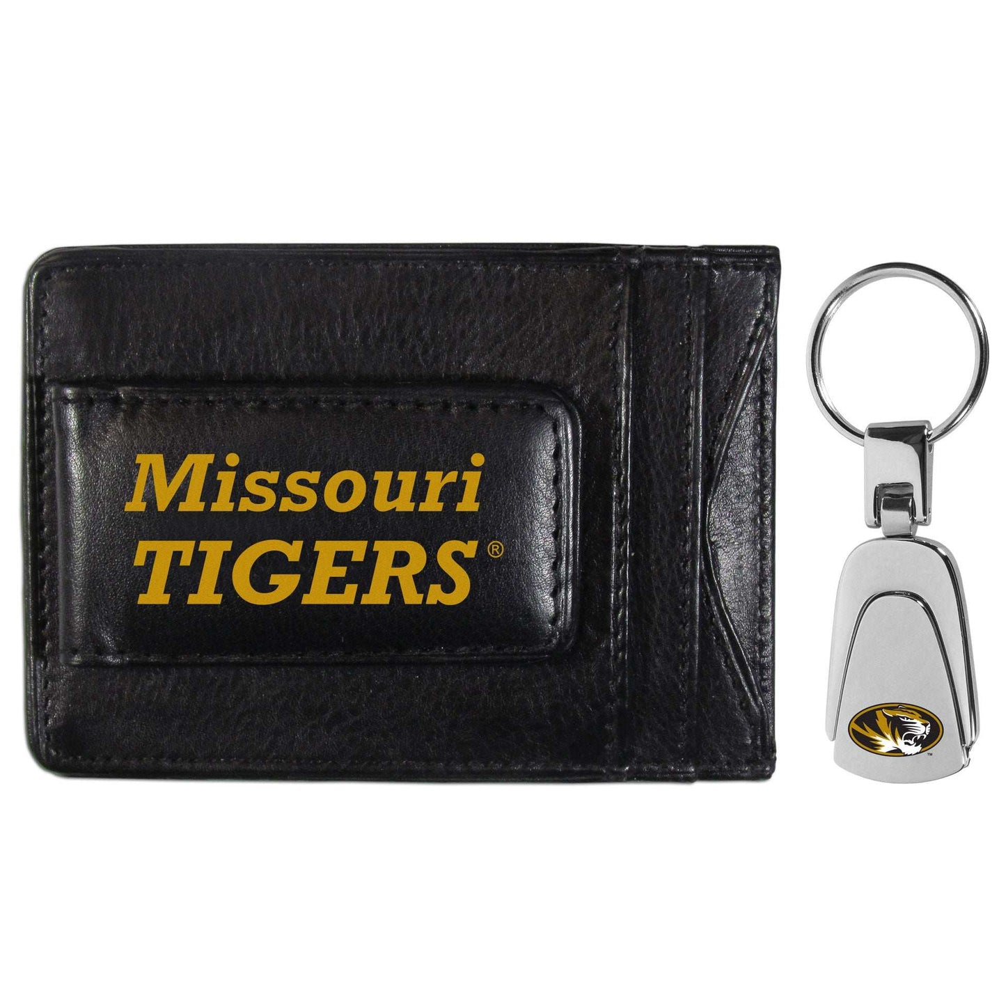 Missouri Tigers Leather Cash & Cardholder & Steel Key Chain - Missouri Tigers - Flyclothing LLC