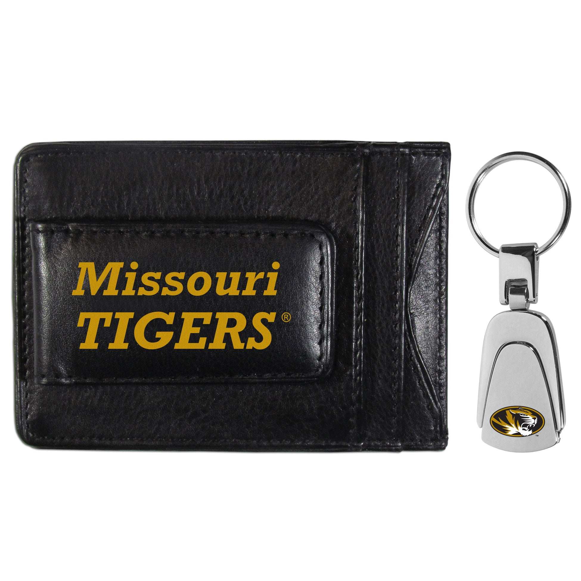 Missouri Tigers Leather Cash & Cardholder & Steel Key Chain - Missouri Tigers - Flyclothing LLC