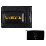 Arizona St. Sun Devils Leather Cash & Cardholder & Black Money Clip - Arizona St. Sun Devils