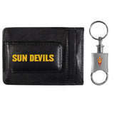 Arizona St. Sun Devils Leather Cash & Cardholder & Valet Key Chain - Arizona St. Sun Devils