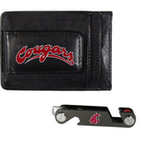 Washington St. Cougars Leather Cash & Cardholder & Key Organizer - Washington St. Cougars