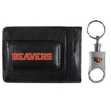 Oregon St. Beavers Leather Cash & Cardholder & Valet Key Chain - Oregon St. Beavers