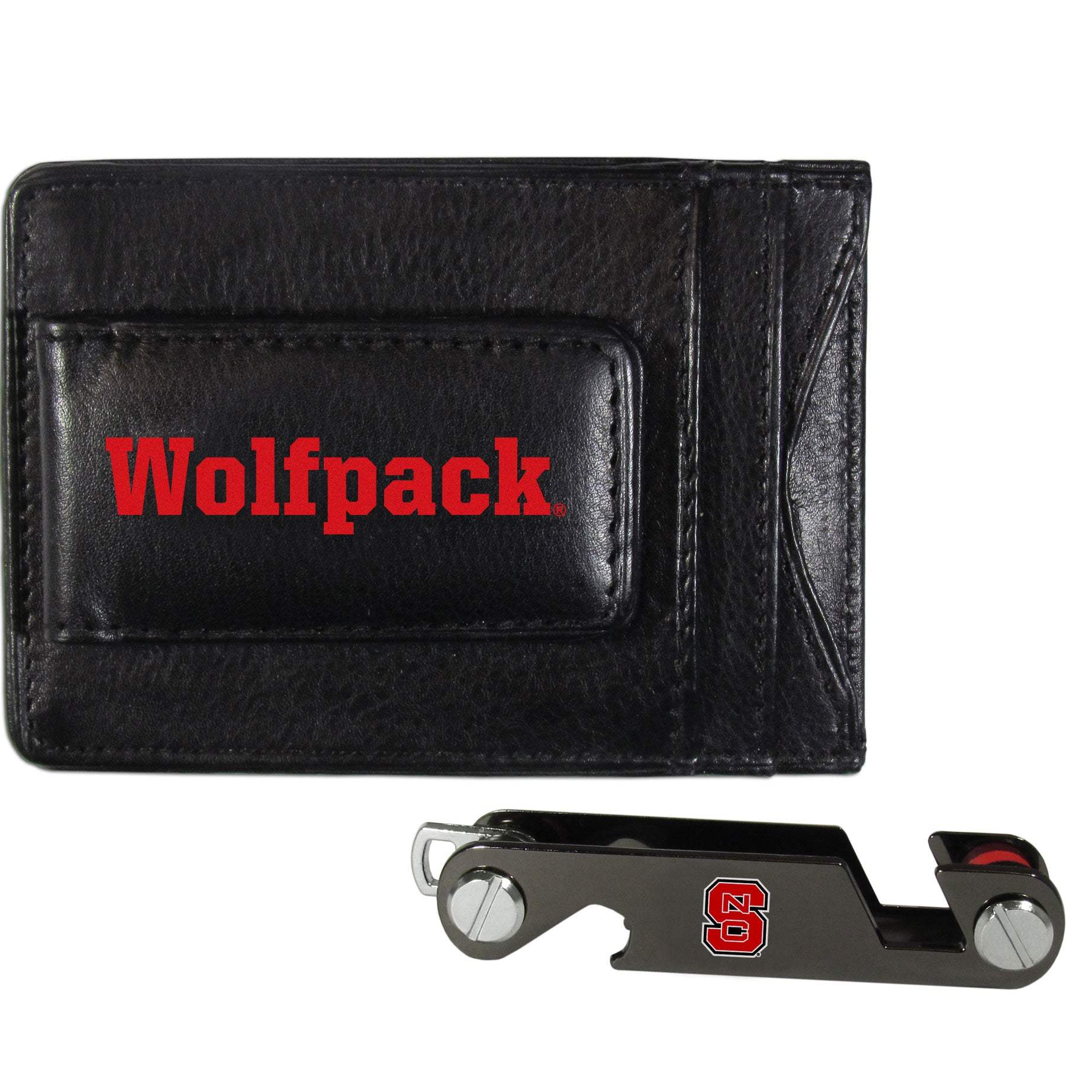 N. Carolina St. Wolfpack Leather Cash & Cardholder & Key Organizer - N. Carolina St. Wolfpack - Flyclothing LLC