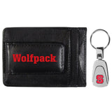 N. Carolina St. Wolfpack Leather Cash & Cardholder & Steel Key Chain - N. Carolina St. Wolfpack