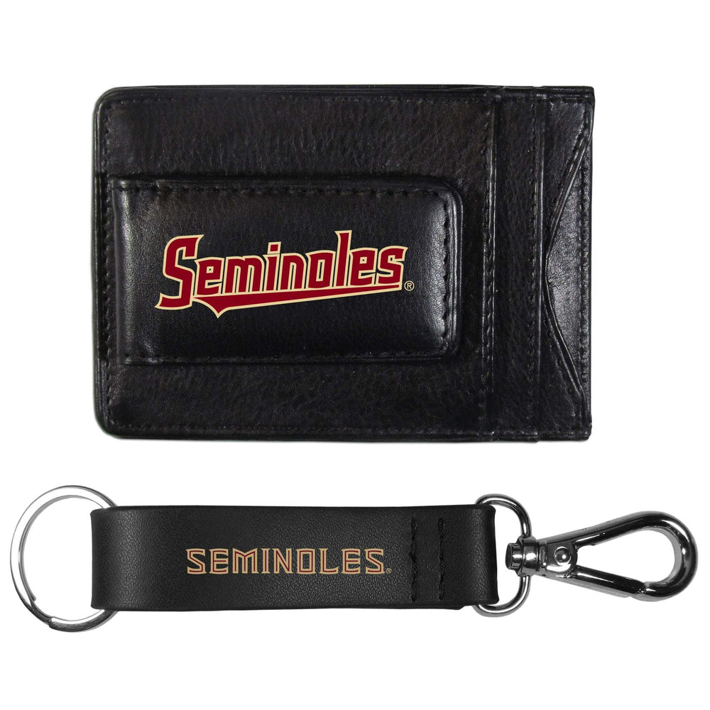Florida St. Seminoles Leather Cash & Cardholder & Strap Key Chain - Florida St. Seminoles - Flyclothing LLC