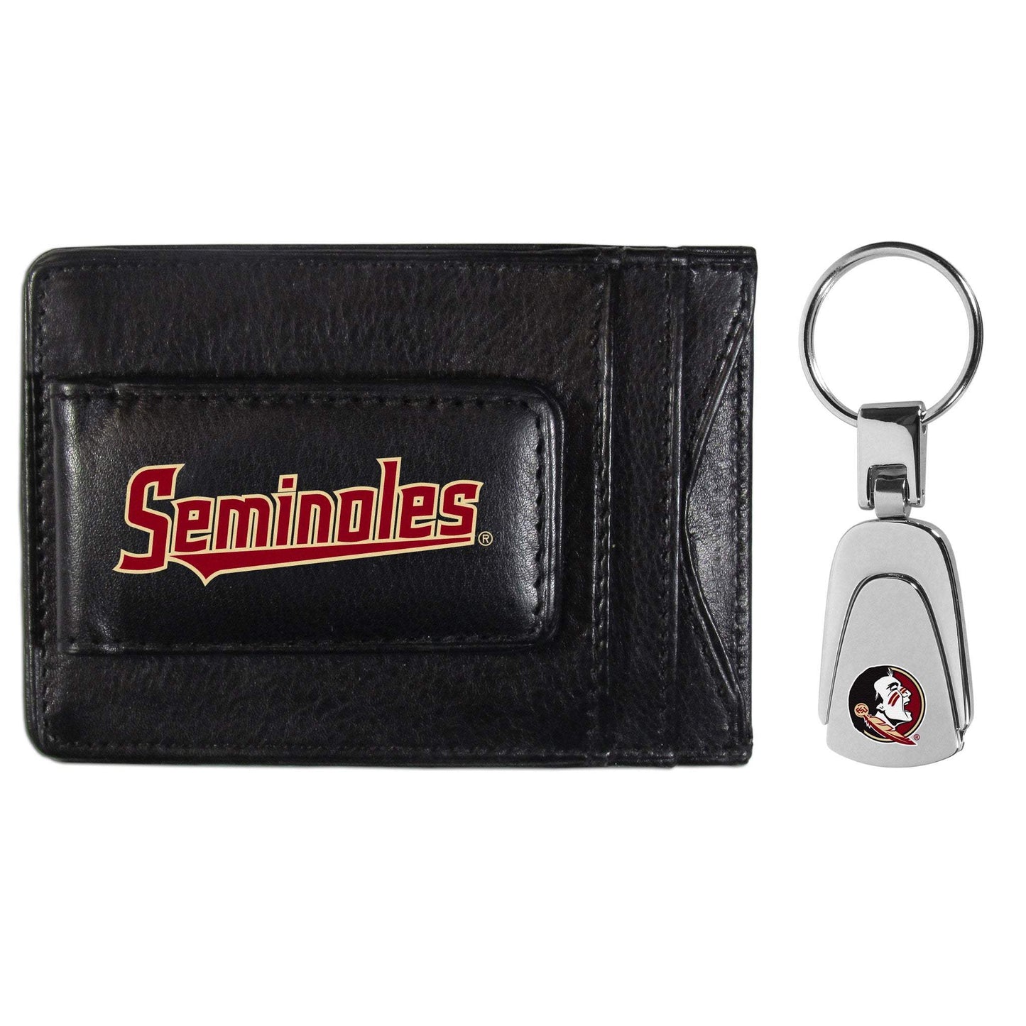 Florida St. Seminoles Leather Cash & Cardholder & Steel Key Chain - Florida St. Seminoles - Flyclothing LLC