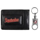 Florida St. Seminoles Leather Cash & Cardholder & Valet Key Chain