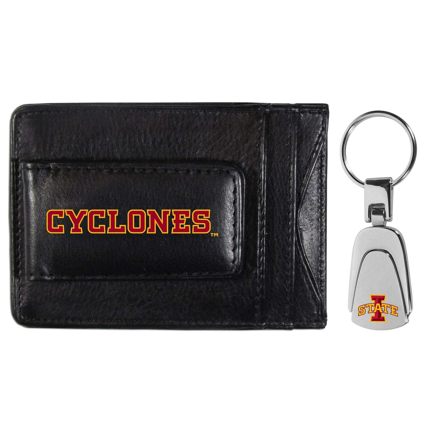 Iowa St. Cyclones Leather Cash & Cardholder & Steel Key Chain - Iowa St. Cyclones - Flyclothing LLC