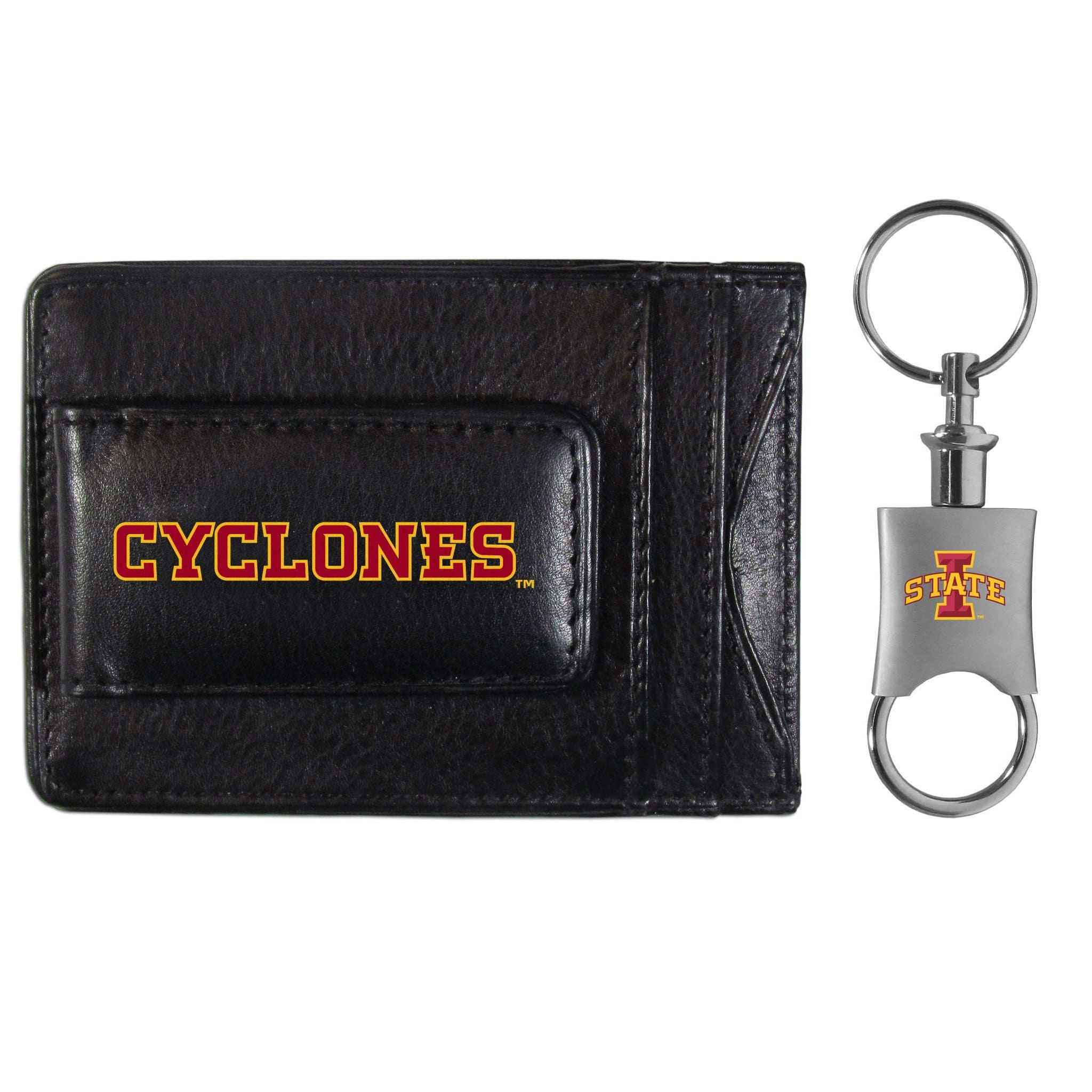 Iowa St. Cyclones Leather Cash & Cardholder & Valet Key Chain - Iowa St. Cyclones - Flyclothing LLC