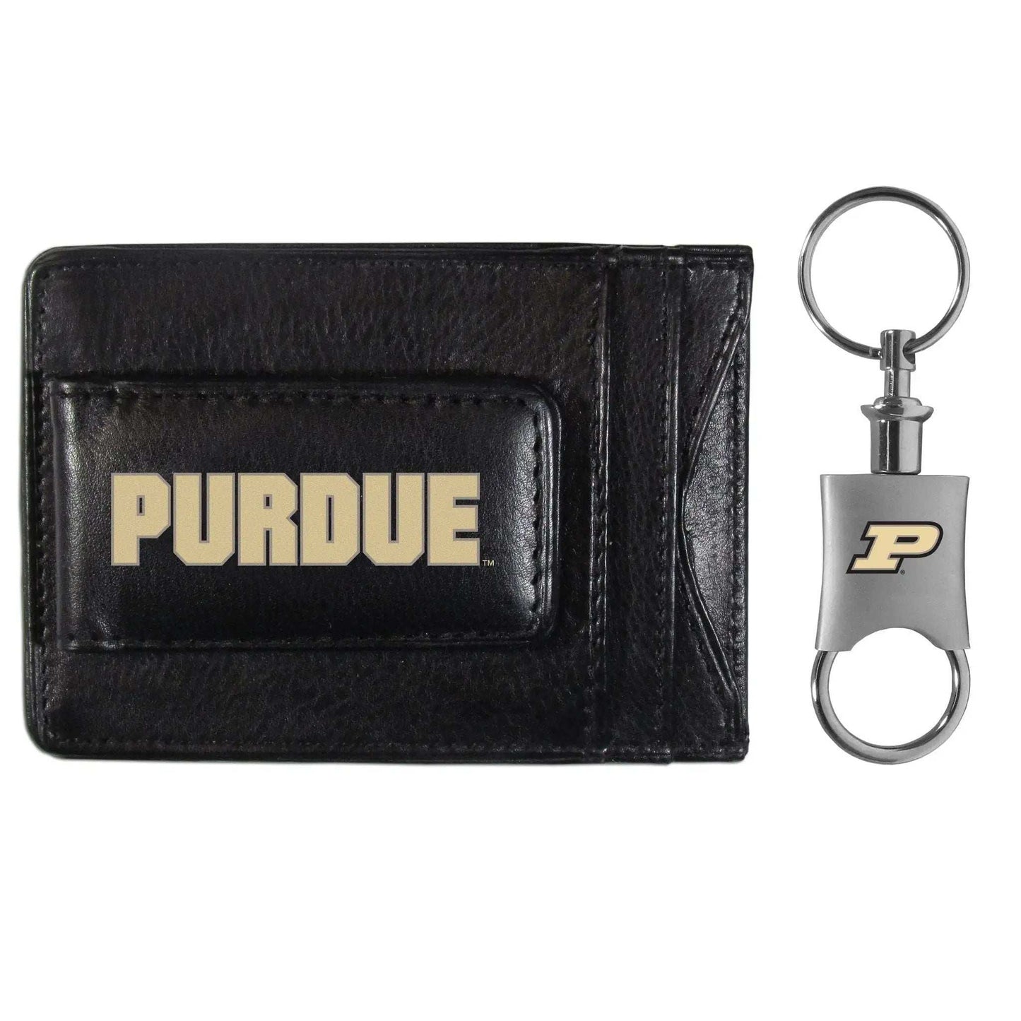 Purdue Boilermakers Leather Cash & Cardholder & Valet Key Chain - Purdue Boilermakers - Flyclothing LLC