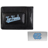 N. Carolina Tar Heels Leather Cash & Cardholder & Money Clip - N. Carolina Tar Heels