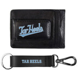 N. Carolina Tar Heels Leather Cash & Cardholder & Strap Key Chain - N. Carolina Tar Heels