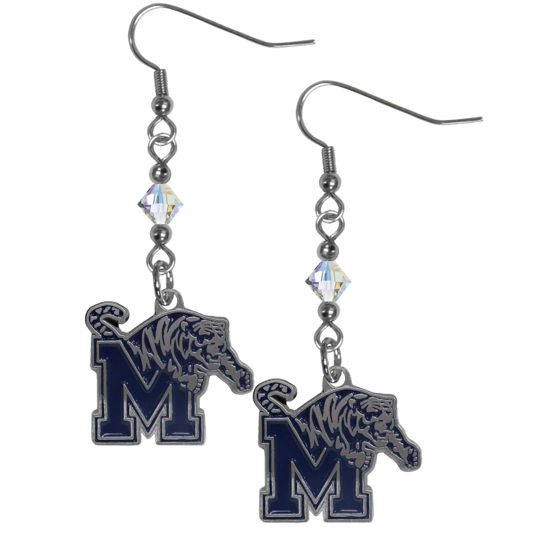 Memphis Tigers Crystal Dangle Earrings - Memphis Tigers - Flyclothing LLC