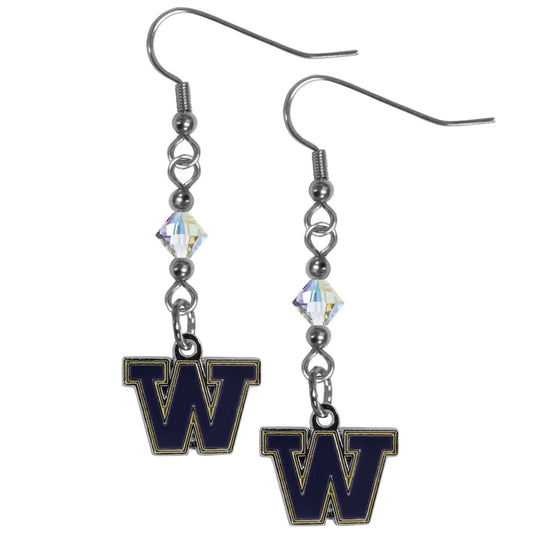 Washington Huskies Crystal Dangle Earrings - Washington Huskies - Flyclothing LLC