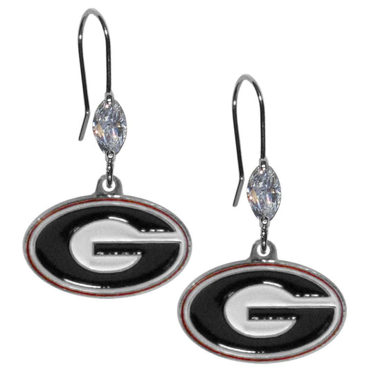 Georgia Bulldogs Crystal Dangle Earrings - Georgia Bulldogs - Flyclothing LLC