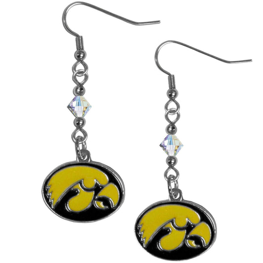 Iowa Hawkeyes Crystal Dangle Earrings - Iowa Hawkeyes - Flyclothing LLC