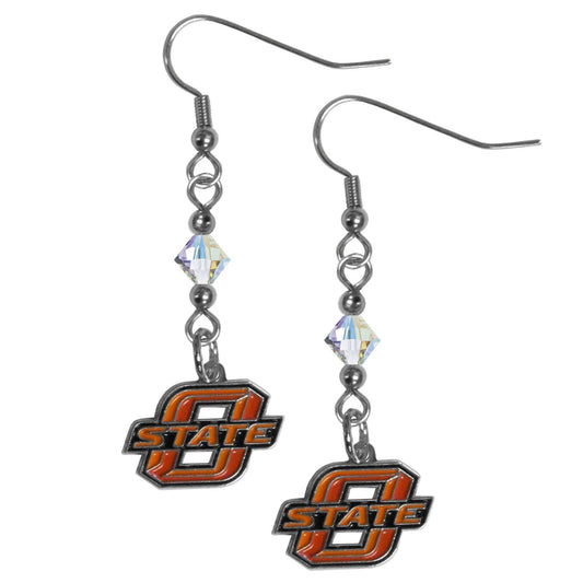 Oklahoma State Cowboys Crystal Dangle Earrings - Oklahoma St. Cowboys - Flyclothing LLC