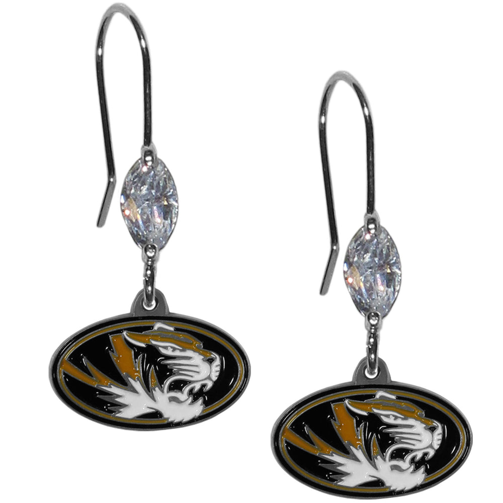 Missouri Tigers Crystal Dangle Earrings