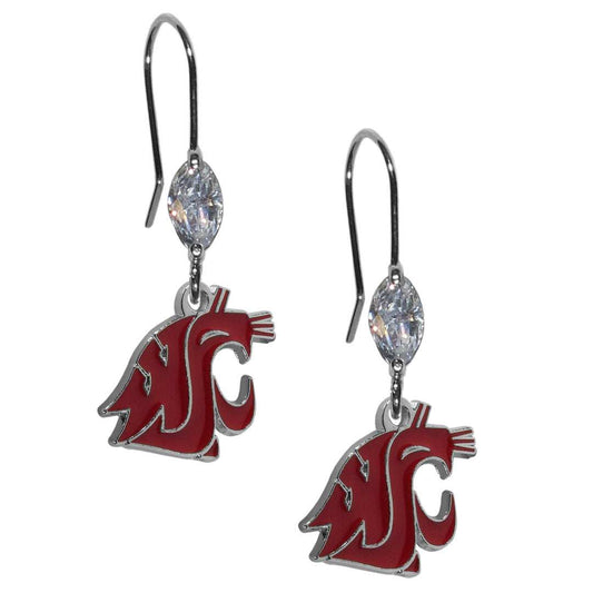 Washington St. Cougars Crystal Dangle Earrings - Washington St. Cougars - Flyclothing LLC