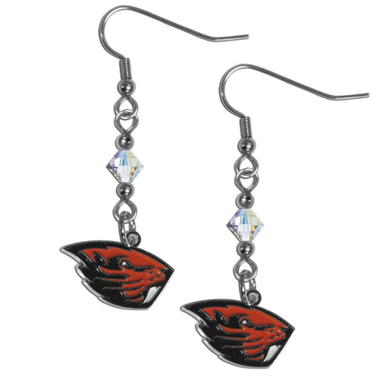 Oregon St. Beavers Crystal Dangle Earrings - Oregon St. Beavers - Flyclothing LLC