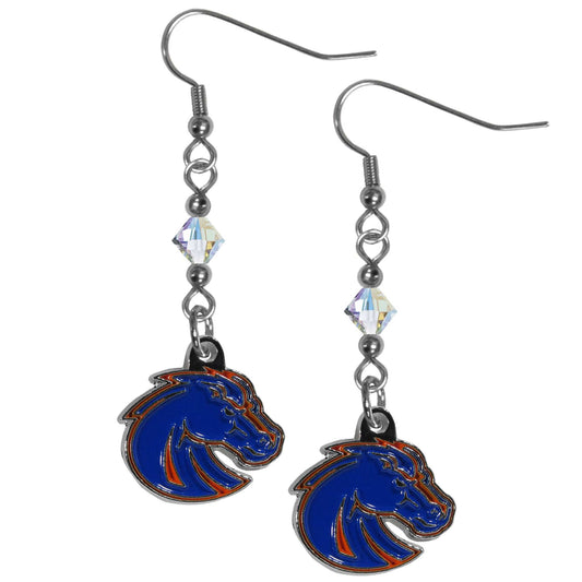 Boise St. Broncos Crystal Dangle Earrings - Boise St. Broncos - Flyclothing LLC
