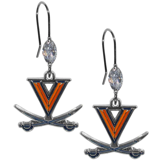 Virginia Cavaliers Crystal Dangle Earrings - Virginia Cavaliers - Flyclothing LLC