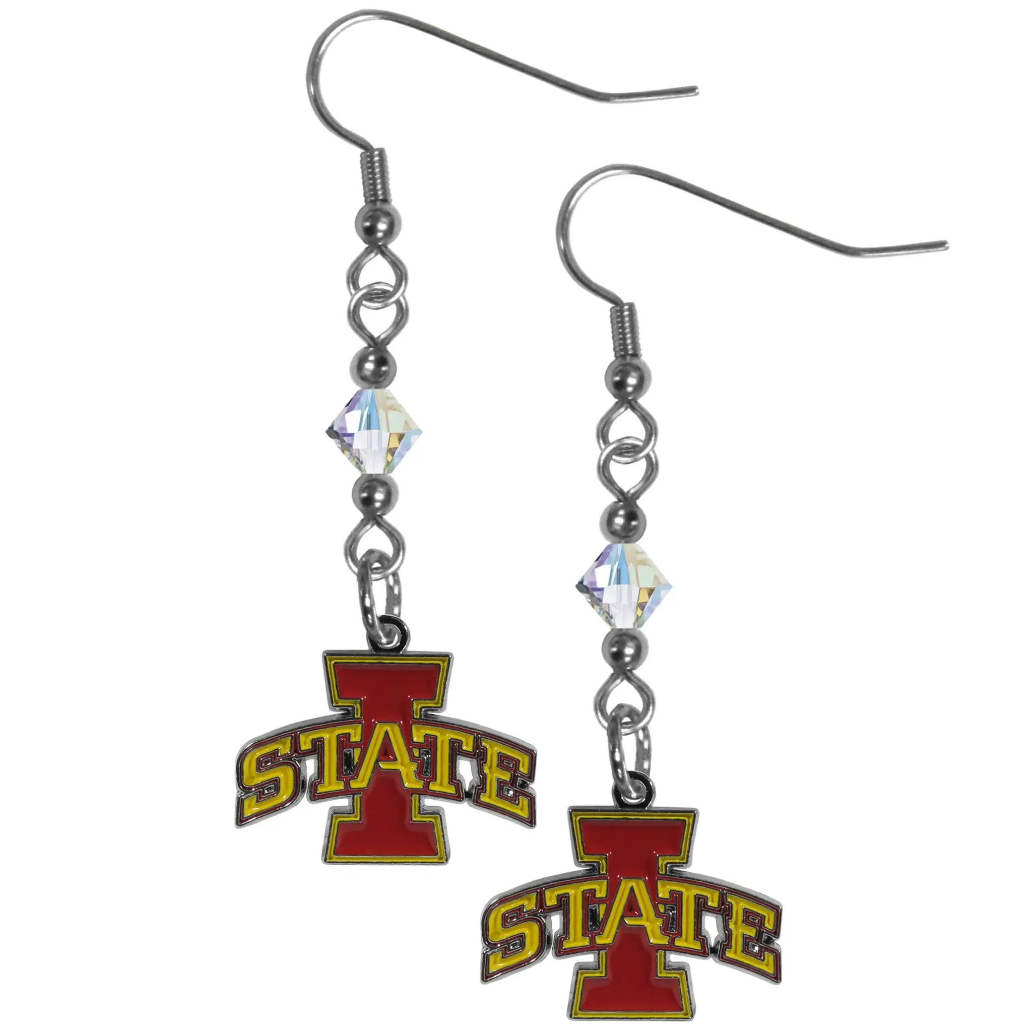 Iowa St. Cyclones Crystal Dangle Earrings - Iowa St. Cyclones - Flyclothing LLC