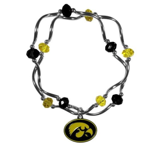 Iowa Hawkeyes Crystal Bead Bracelet - Iowa Hawkeyes - Flyclothing LLC