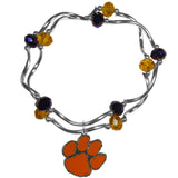 Clemson Tigers Crystal Bead Bracelet - Clemson Tigers - Flyclothing LLC
