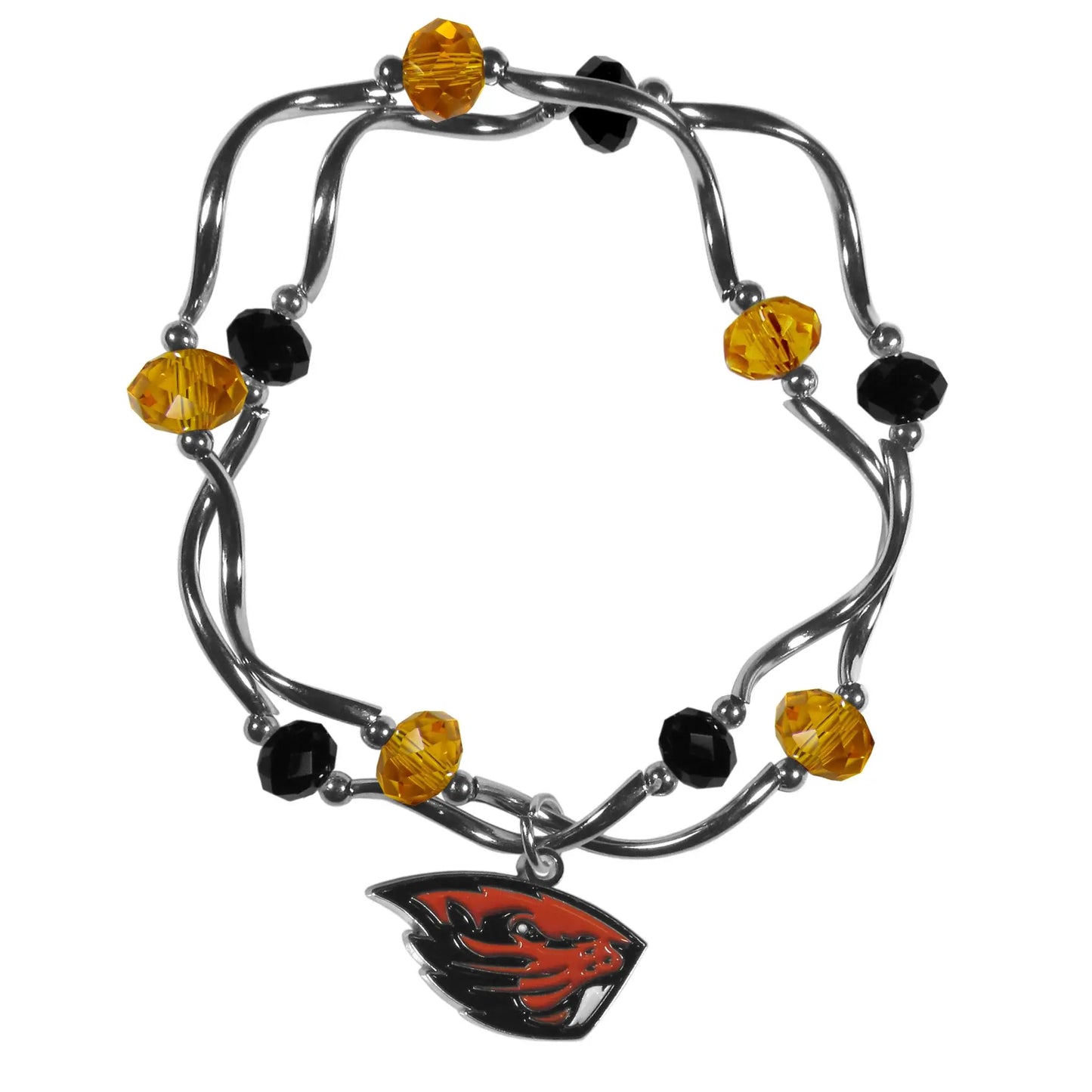 Oregon St. Beavers Crystal Bead Bracelet - Oregon St. Beavers - Flyclothing LLC