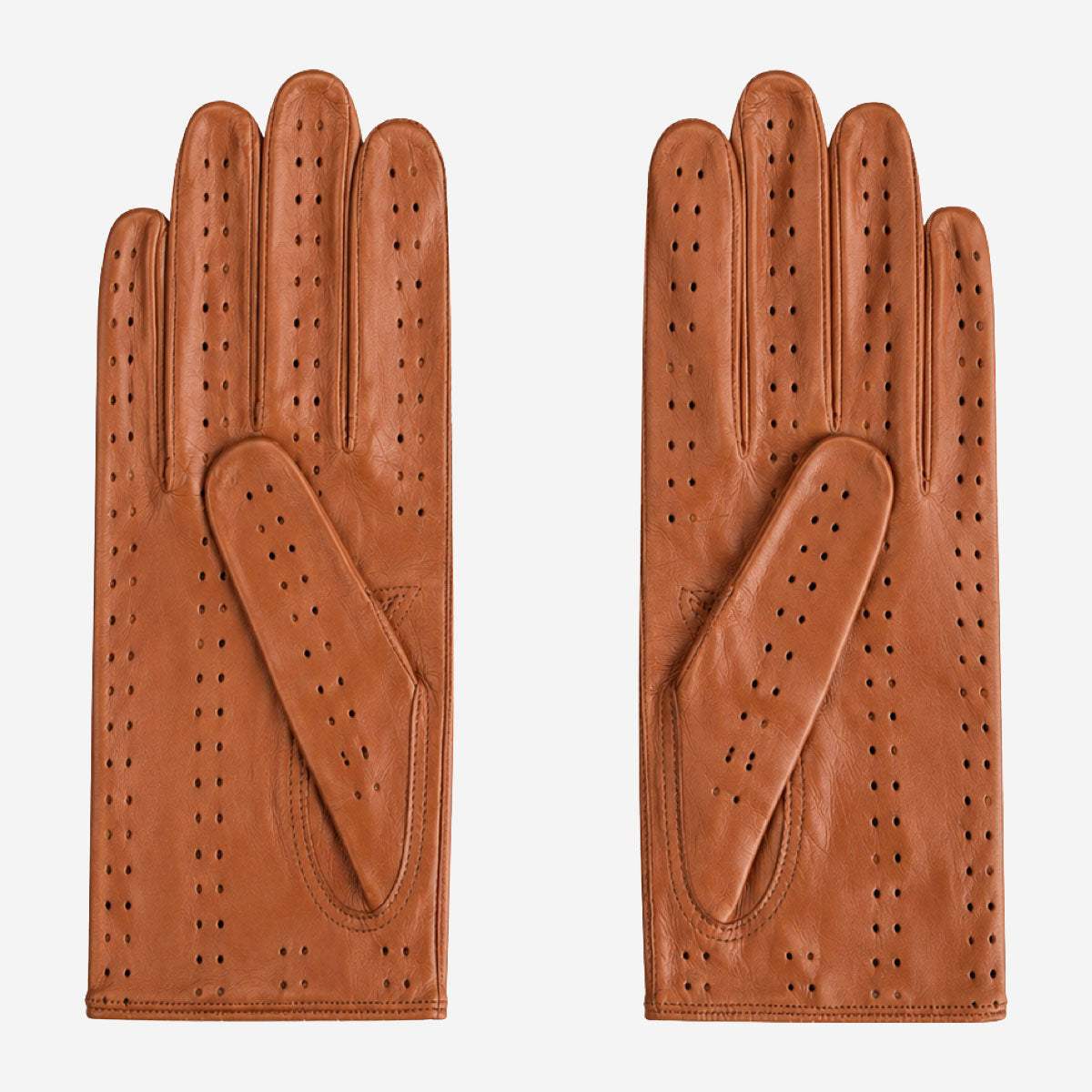 CD4010 (cognac) - Women's Italian leather driving gloves
