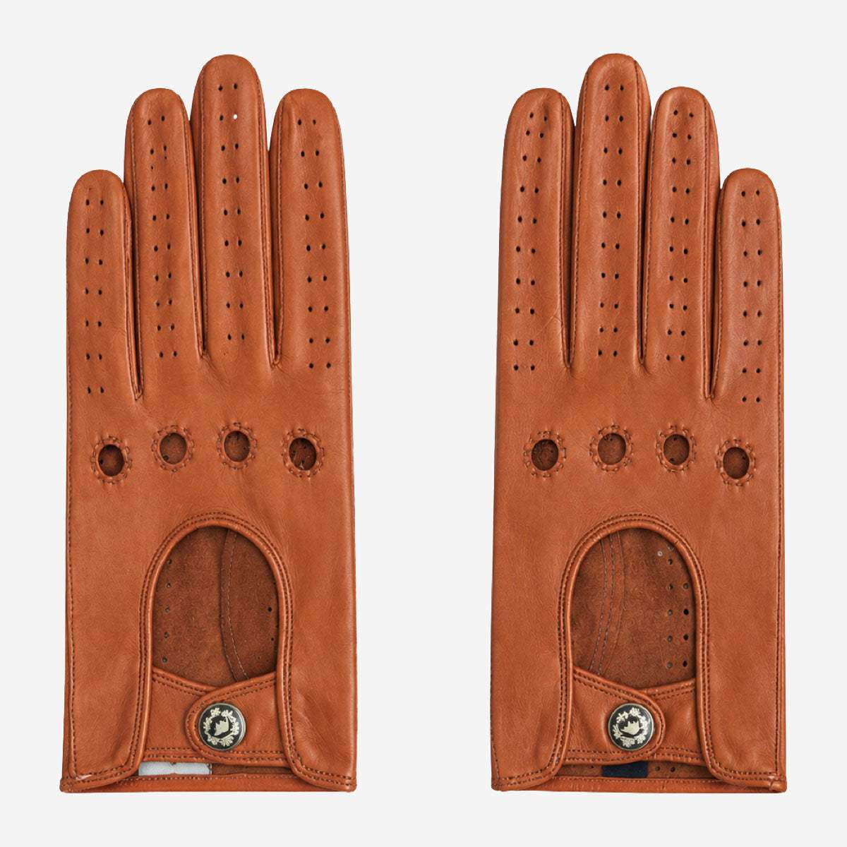 CD4010 (cognac) - Women's Italian leather driving gloves