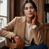 CD4010 (cognac) - Women's Italian Leather Driving Gloves - Leather Gloves Online - Flyclothing LLC