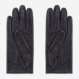 CD4050 (black/white) - Women’s Italian lambskin driving gloves with contrast trim - Leather Gloves Online - Flyclothing LLC
