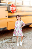 School is Cool 3/4 Sleeve Pocket Twirl Dress - Mila & Rose ®