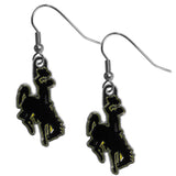 Wyoming Cowboy Chrome Dangle Earrings