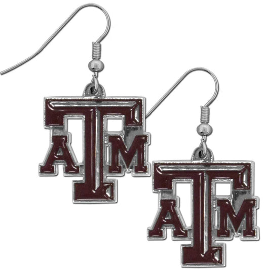 Texas A & M Aggies Chrome Dangle Earrings - Texas A & M Aggies - Flyclothing LLC