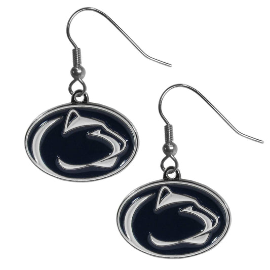Penn St. Nittany Lions Chrome Dangle Earrings - Penn St. Nittany Lions - Flyclothing LLC