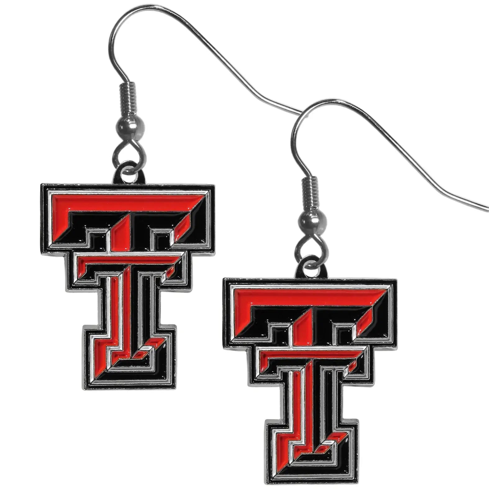 Texas Tech Raiders Chrome Dangle Earrings - Texas Tech Raiders - Flyclothing LLC
