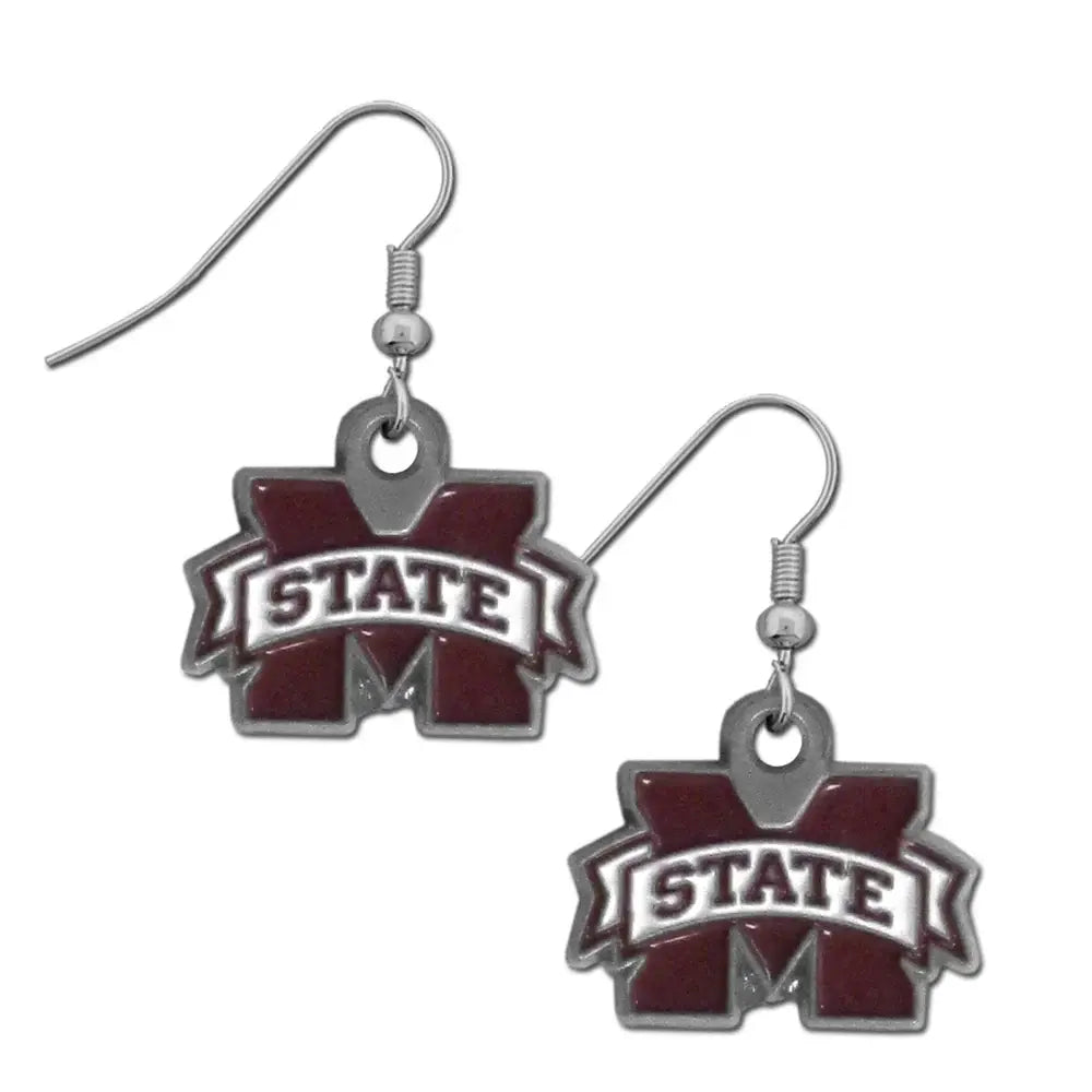 Mississippi St. Bulldogs Dangle Earrings - Mississippi St. Bulldogs - Flyclothing LLC