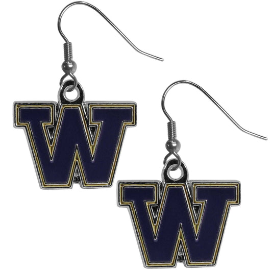 Washington Huskies Chrome Dangle Earrings - Washington Huskies - Flyclothing LLC