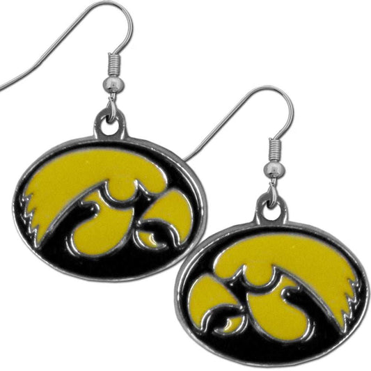 Iowa Hawkeyes Chrome Dangle Earrings - Iowa Hawkeyes - Flyclothing LLC