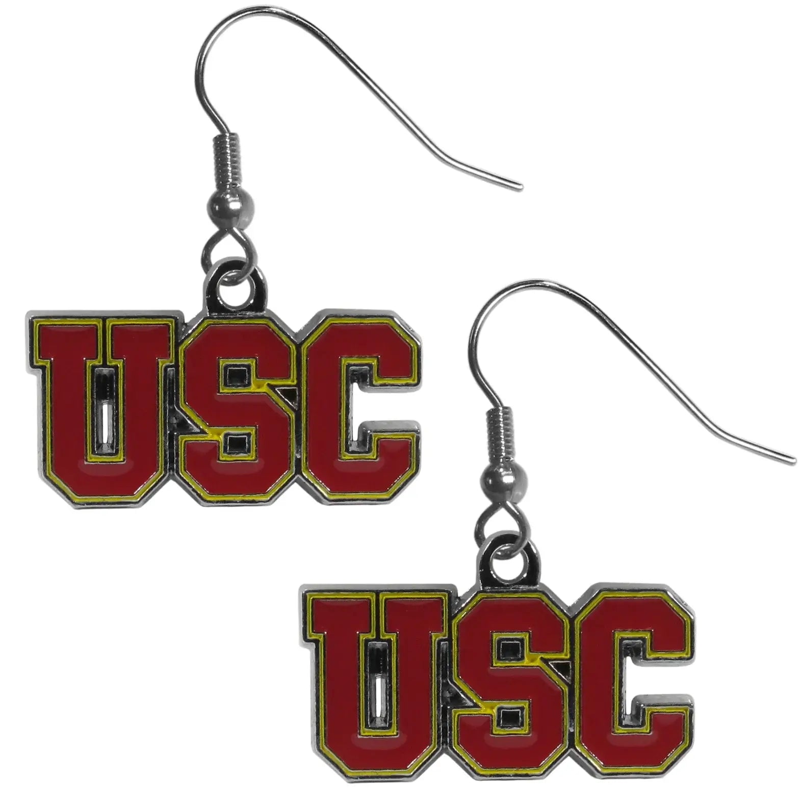 USC Trojans Chrome Dangle Earrings - USC Trojans - Flyclothing LLC